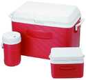 Red Cooler Combo Pack With 48-Quart Cooler, 5-Quart Cooler, And 1/2 Gal Jug