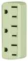 125-Volt Ivory Grounding Cube Outlet Adapter