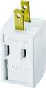 125-Volt White Non-Grounding Cube Outlet Adapter