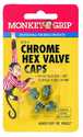 Chrome Hex Valve Cap