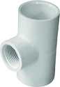 1-Inch x 1-Inch x 3/4-Inch PVC Pipe Reducing Tee