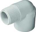 3/4 in. Slip x 3/4 in. MPT PVC Pressure Elbow Fitting, 90° - Schedule 40, 1-Pack
