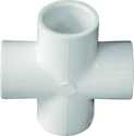 1/2-Inch White PVC Pipe Cross