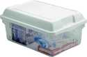 15 Qt Zirconia Clear Storage Tote With Blue Lid