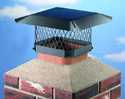 9 x 9-Inch Black Powder Coated Stainless Steel Chimney Cap