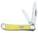 Case Knives Yellow Handle Carbon Steel Blades Peanut 2-Blade Pocket Knife