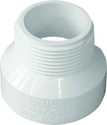 1-1/2 x 1-1/4-Inch White PVC Pipe Adapter