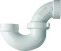 1-1/2-Inch White PVC Adjustable P-Trap Without Cleanout