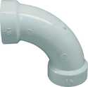 Hub x Hub 90° DWV Long Sweep PVC Elbow, 3"