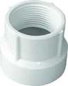 1-1/2 x 1-1/4-Inch White PVC Pipe Adapter