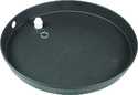24-Inch Round Black Plastic Drain Pan