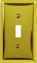 Century Polished Brass Steel 1-Toggle Wall Plate