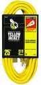 25-Foot Yellow Jacket Heavy-Duty Contractor Extension Cord With Lighted End