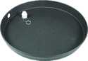 22-Inch Round Black Plastic Drain Pan