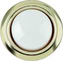 5/8-Inch Round White/Gold Wired Push Button