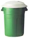 Roughneck 32-Gallon Capacity Evergreen Plastic Non-Wheeled Trash Can