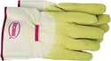 Large Tan Cotton Work Glove With Rubber Coated Palm