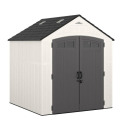 Ridgeland™ 7-Foot X 7-Foot White/Black Storage Shed
