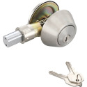 Signature Series, 2-3/8-Inch, 2-3/4-Inch Backset, Stainless Steel Single Cylinder Mobile Home Deadbolt