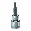 3/8-Inch Drive, T20 Tip, Vanadium Steel, Polished Chrome Finish, Torx Star Bit Socket