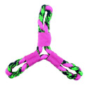 Pink Paracord Rope Twisted Tri-Flyer Dog Toy