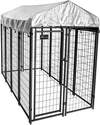 6 x 4 x 8-Foot Durable Welded Wire Pet Kennel With Waterproof Kennel Cover
