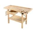 50 x 20-Inch Hardwood Workbench With Built-In Wooden Vise