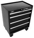 27-Inch 4-Drawer Black Tool Chest With Power Strip 