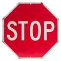 12-Inch Embossed Tin Stop Sign