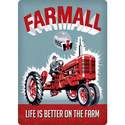 10-Inch X 14-Inch Farmall Embossed Tin Sign