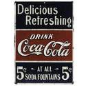 10-Inch X 14-Inch Coca Cola Embossed Tin Sign