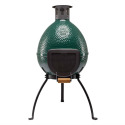 Big Green Egg Chiminea Nasa Grade Ceramics High Temp Powder Coated Steel Grate Includes Lava Rock Steel Nest 43.5-Inch Tall
