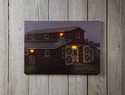 Lighted Canvas Horse Barn 14 in x 20 in