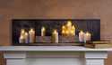 Lighted Canvas Mantel Of Candles With Timer 6 In X 20 In