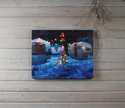 Lighted CAMP CHRISTMAS 16 in x 20 in Canvas Painting