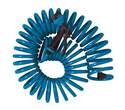50-Foot Blue Coil Hose With ABS Threads And 8-Pattern Nozzle