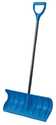 24-Inch Blue Pusher Snow Shovel With Plastic Edge
