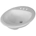 19-Inch China White Round Drop-In Lavatory Sink