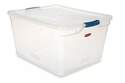 71-Quart Cleverstore Clear Plastic Storage Tote With Lid