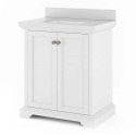 30-Inch White Portage Vanity With White Stone Top