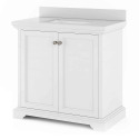 36-Inch White Portage Vanity With White Stone Top