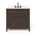 Newry 36-Inch Walnut Brown Single Sink Traditional Bathroom Vanity