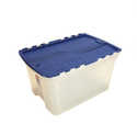 15-Gallon Clear Flip Top Storage Crate