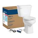 1.28 Gpf White Round Smart Height Complete Toilet Kit