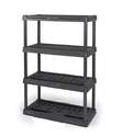 24 x 43-Inch Black 4-Tier Ventilated Shelf