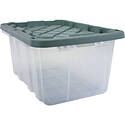 17-Gallon Yellow And Clear Storage Tote