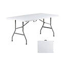 Resin Bi-Fold Table &mdash; 6 ft., White