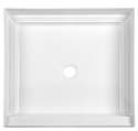 48 x 34-Inch White Single Threshold Shower Base With Center Drain