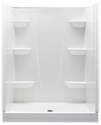 34 x 60 x 76-Inch White Shower Stall