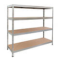 AR Shelving 4-Tier Shelving Unit &mdash; 71 in. H x 59 in. W x 18 in. D, Galvanized, 2,000 lb. Capacity